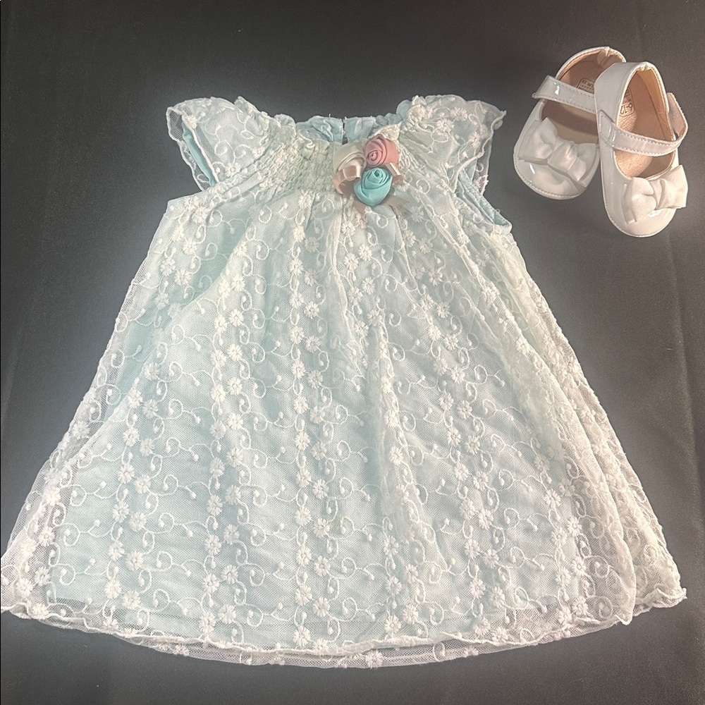 Catherine Malandrino Mini Lace Dress with Floral Accents